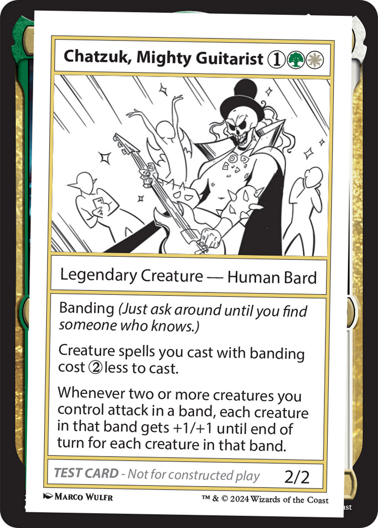 Chatzuk, Mighty Guitarist [Mystery Booster 2 Playtest Cards] | Card Merchant Takapuna