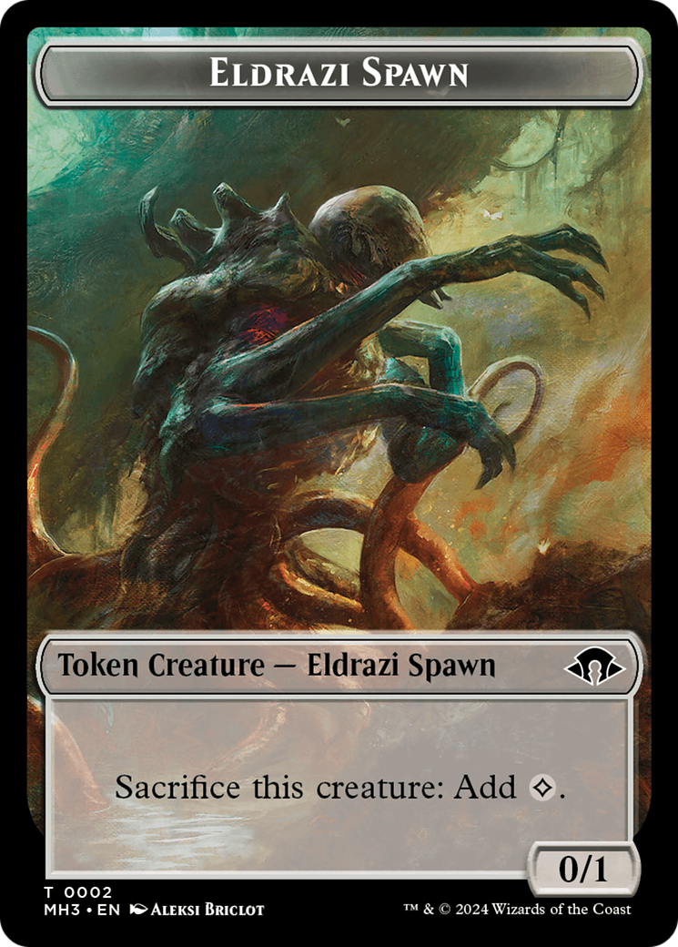 Eldrazi Spawn // Whale Double-Sided Token [Modern Horizons 3 Tokens] | Card Merchant Takapuna