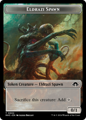 Eldrazi Spawn // Cat Warrior Double-Sided Token [Modern Horizons 3 Tokens] | Card Merchant Takapuna