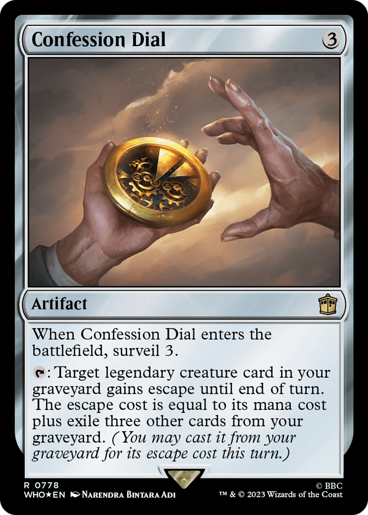 Confession Dial (Surge Foil) [Doctor Who] | Card Merchant Takapuna