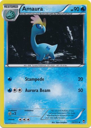 Amaura (25/111) (Cosmos Holo) [XY: Furious Fists] | Card Merchant Takapuna