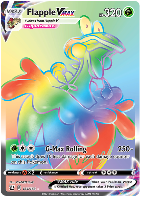 Flapple VMAX (164/163) [Sword & Shield: Battle Styles] | Card Merchant Takapuna