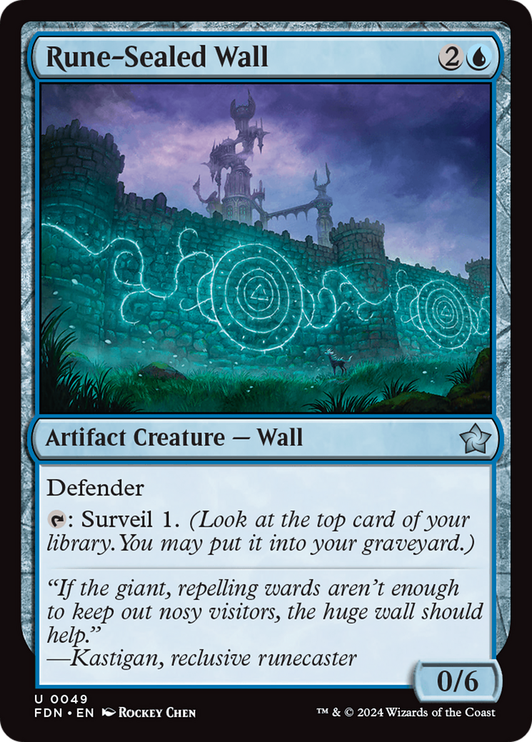 Rune-Sealed Wall [Foundations] | Card Merchant Takapuna