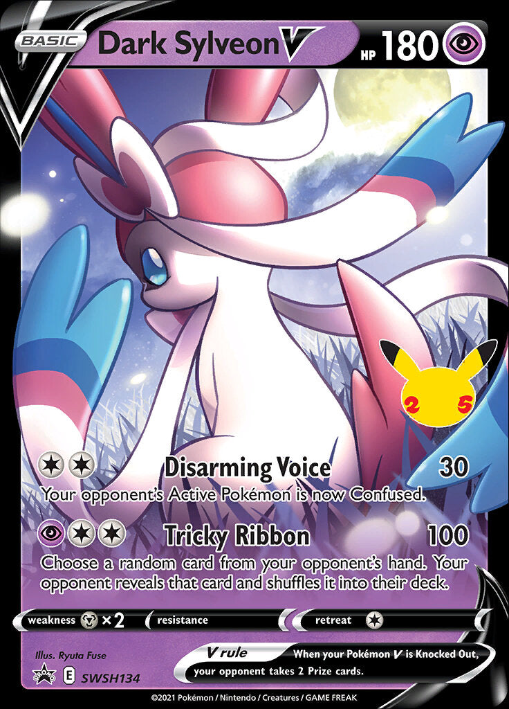 Dark Sylveon V (SWSH134) (Jumbo Card) [Sword & Shield: Black Star Promos] | Card Merchant Takapuna