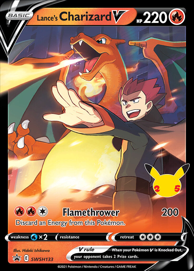 Lance's Charizard V (SWSH133) (Celebrations) [Sword & Shield: Black Star Promos] | Card Merchant Takapuna