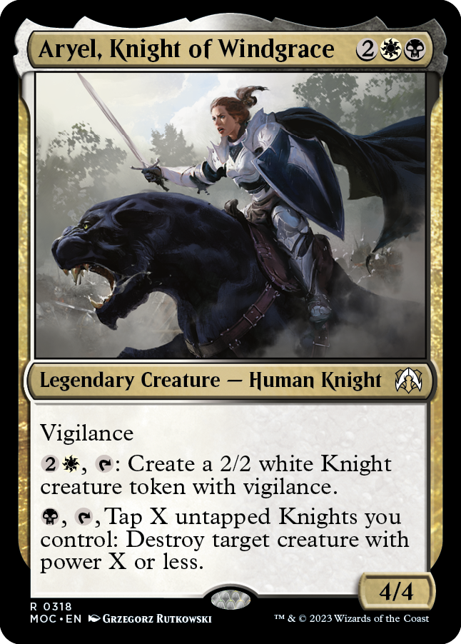 Aryel, Knight of Windgrace [March of the Machine Commander] | Card Merchant Takapuna