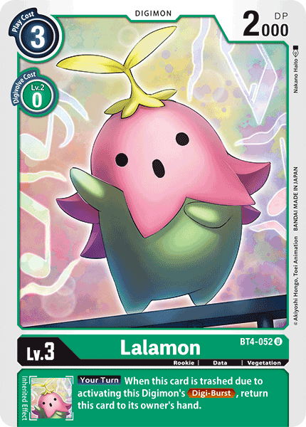 Lalamon [BT4-052] [Great Legend] | Card Merchant Takapuna