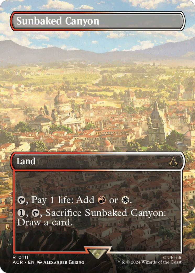 Sunbaked Canyon (Borderless) [Assassin's Creed] | Card Merchant Takapuna