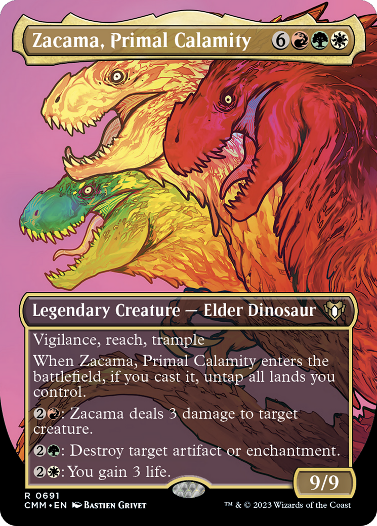 Zacama, Primal Calamity (Borderless Profile) [Commander Masters] | Card Merchant Takapuna