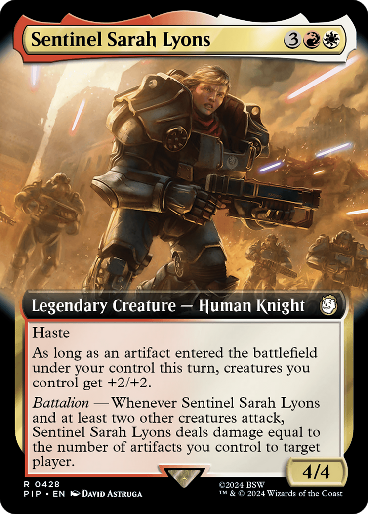 Sentinel Sarah Lyons (Extended Art) [Fallout] | Card Merchant Takapuna