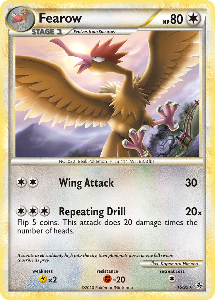 Fearow (15/95) [HeartGold & SoulSilver: Unleashed] | Card Merchant Takapuna