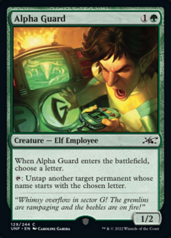 Alpha Guard [Unfinity] | Card Merchant Takapuna