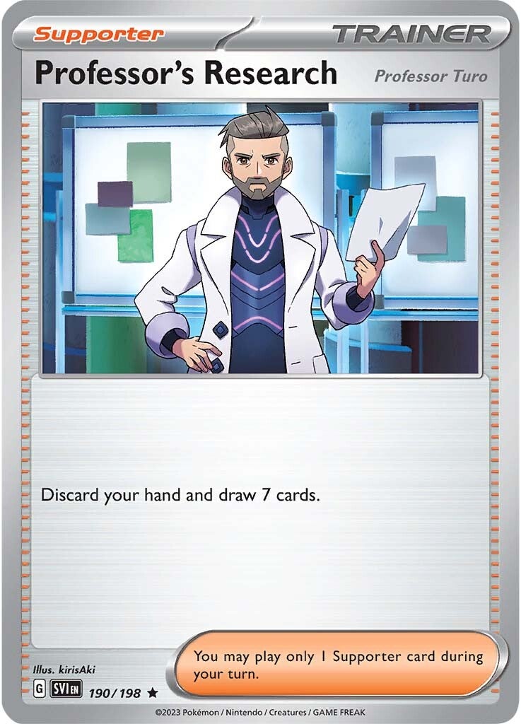 Professor's Research (Professor Turo) (190/198) [Scarlet & Violet: Base Set] | Card Merchant Takapuna