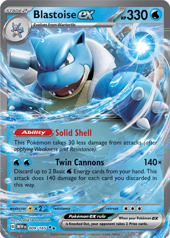 Blastoise ex (009/165) [Scarlet & Violet 151] | Card Merchant Takapuna