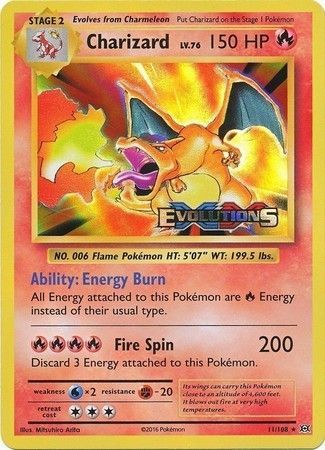 Charizard (11/108) (XY Evolutions Prerelease) [XY: Black Star Promos] | Card Merchant Takapuna