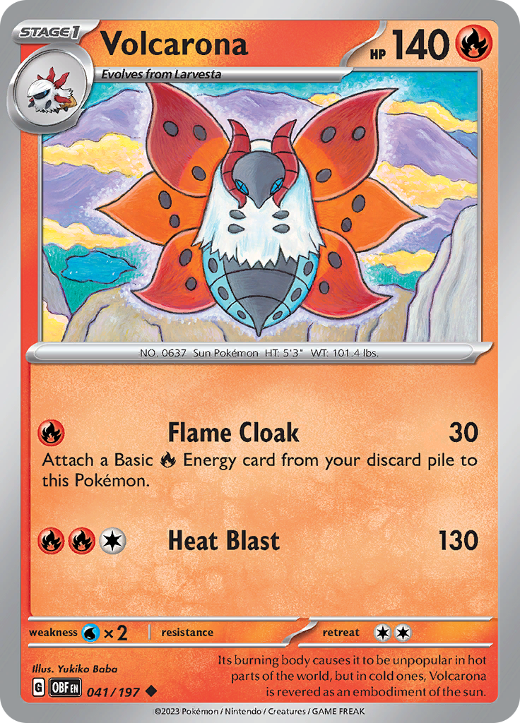 Volcarona (041/197) [Scarlet & Violet: Obsidian Flames] | Card Merchant Takapuna