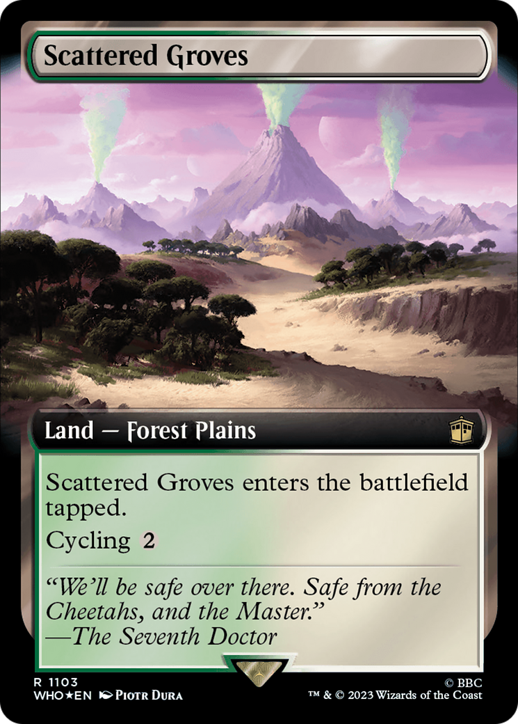 Scattered Groves (Extended Art) (Surge Foil) [Doctor Who] | Card Merchant Takapuna