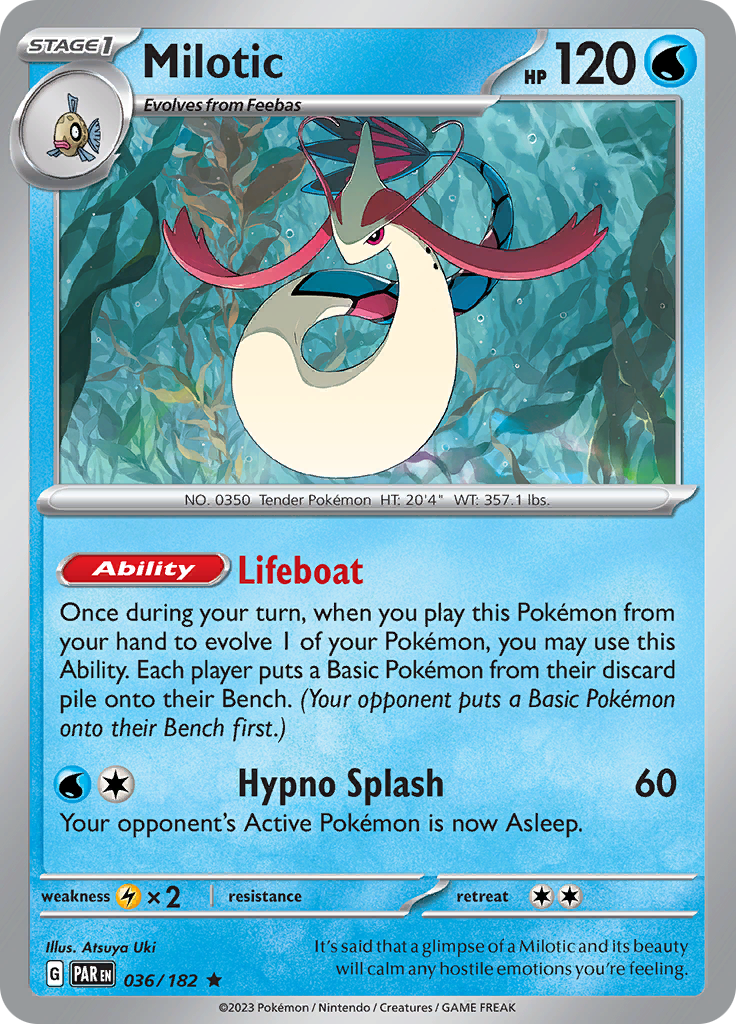 Milotic (036/182) [Scarlet & Violet: Paradox Rift] | Card Merchant Takapuna