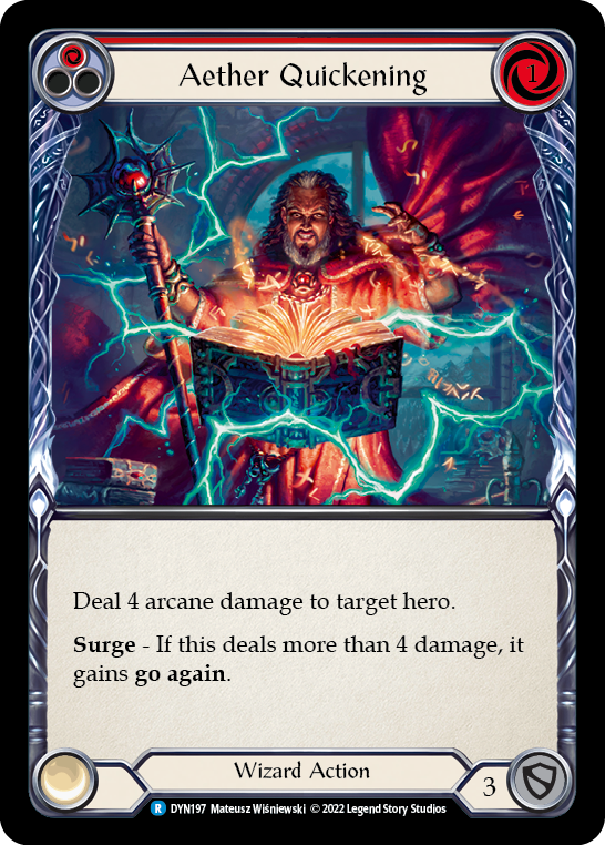 Aether Quickening (Red) [DYN197] (Dynasty)  Rainbow Foil | Card Merchant Takapuna