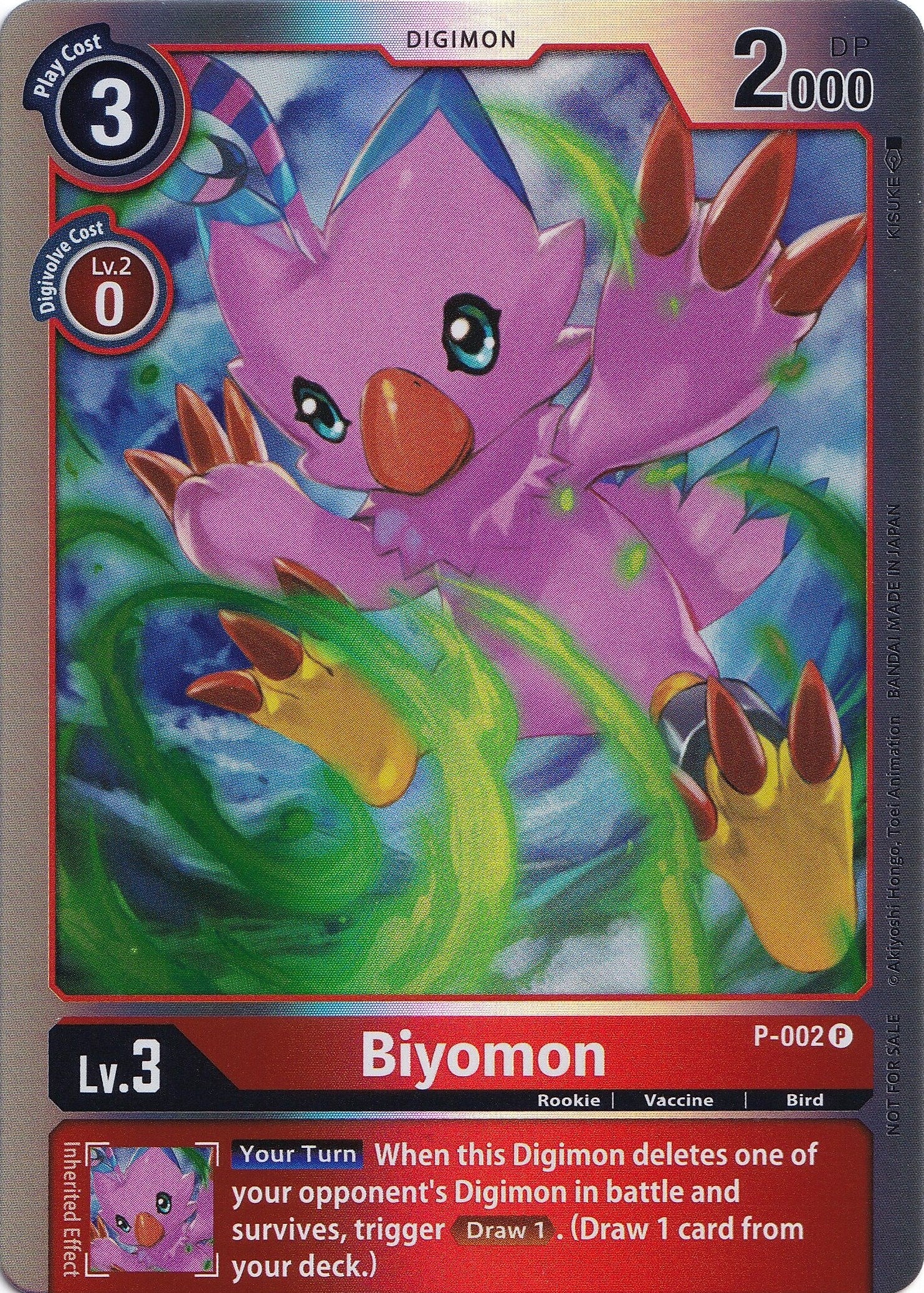 Biyomon [P-002] (Rainbow Foil) [Promotional Cards] | Card Merchant Takapuna