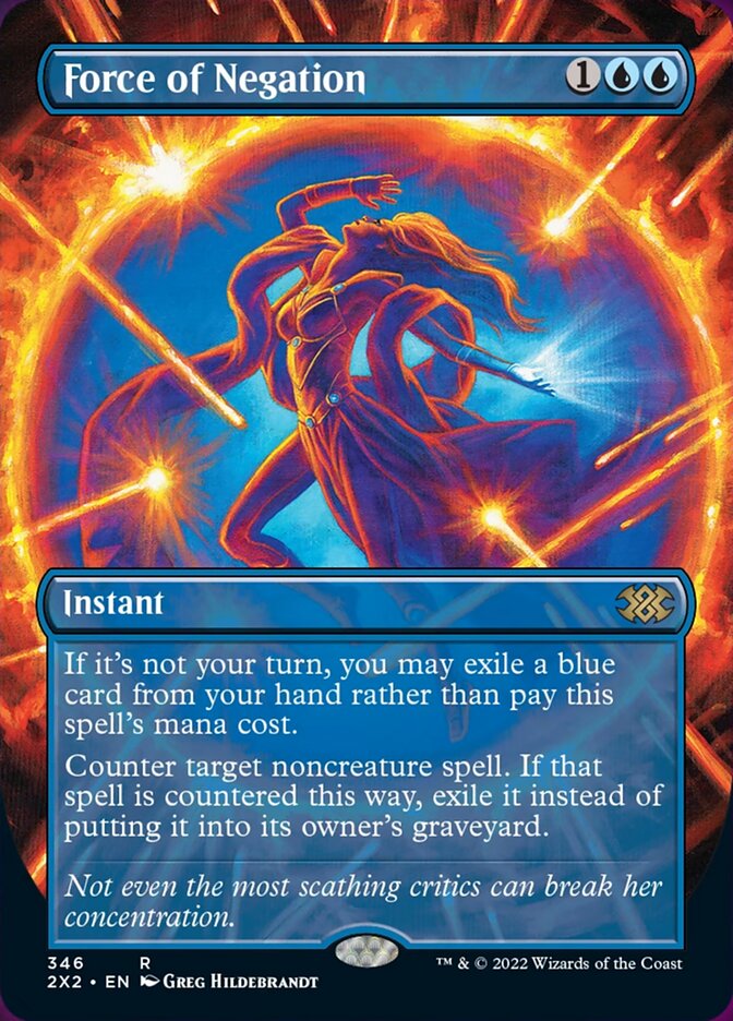 Force of Negation (Borderless Alternate Art) [Double Masters 2022] | Card Merchant Takapuna