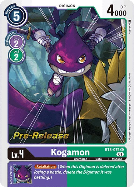 Kogamon [BT8-075] [New Awakening Pre-Release Cards] | Card Merchant Takapuna