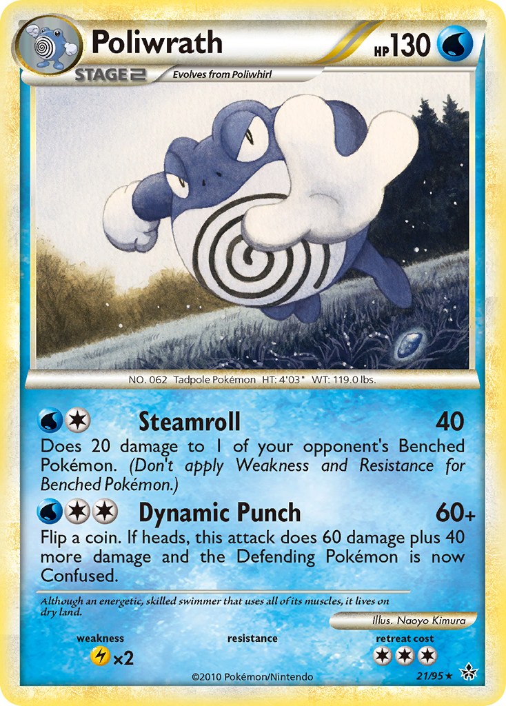 Poliwrath (21/95) [HeartGold & SoulSilver: Unleashed] | Card Merchant Takapuna