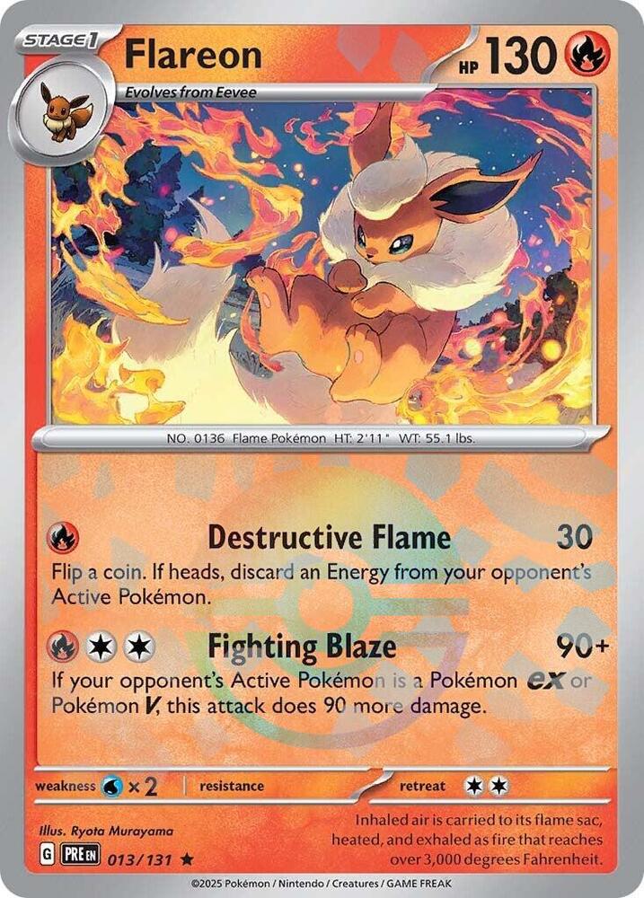 Flareon (013/131) (Poke Ball Pattern) [Scarlet & Violet: Prismatic Evolutions] | Card Merchant Takapuna