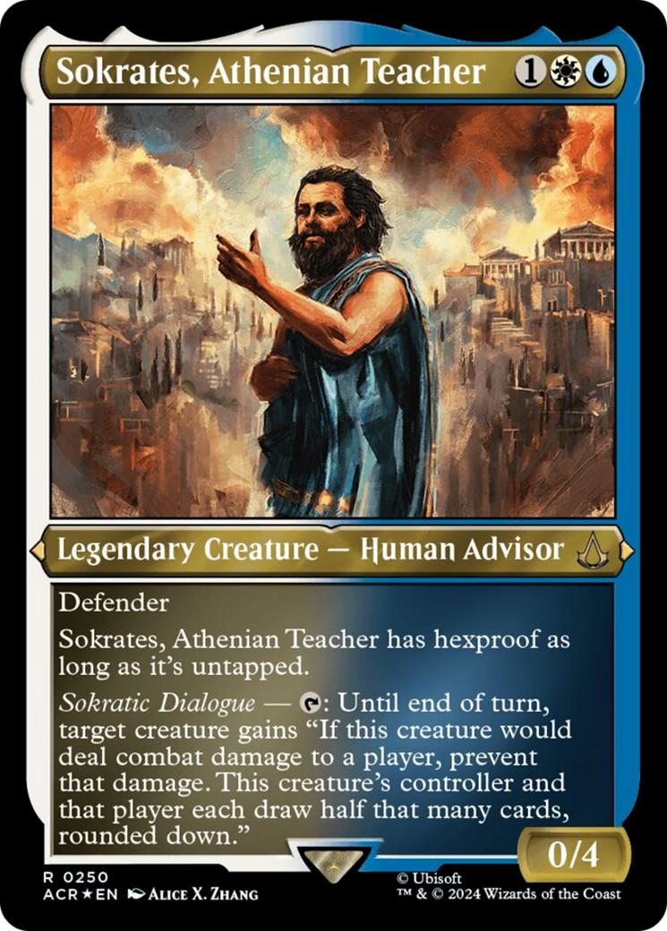 Sokrates, Athenian Teacher (Foil Etched) [Assassin's Creed] | Card Merchant Takapuna