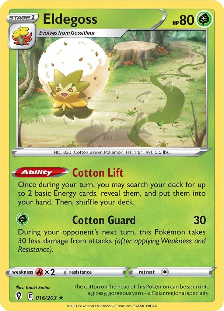 Eldegoss (016/203) (Theme Deck Exclusive) [Sword & Shield: Evolving Skies] | Card Merchant Takapuna