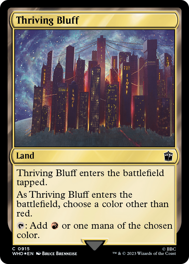 Thriving Bluff (Surge Foil) [Doctor Who] | Card Merchant Takapuna