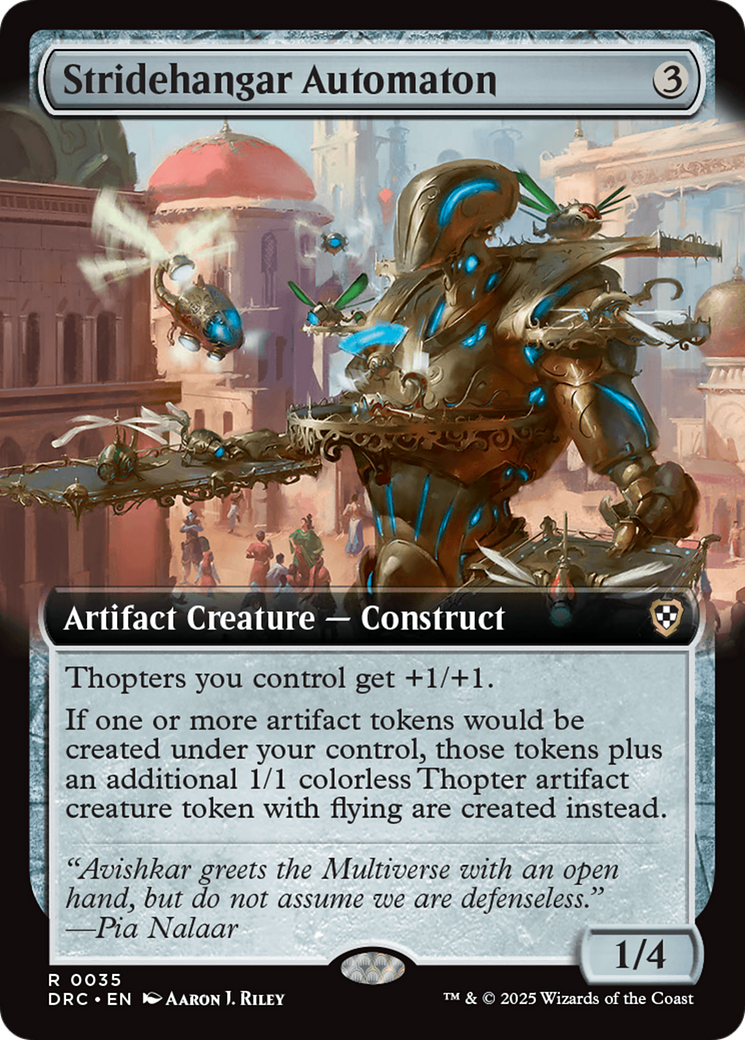 Stridehangar Automaton (Extended Art) [Aetherdrift Commander] | Card Merchant Takapuna