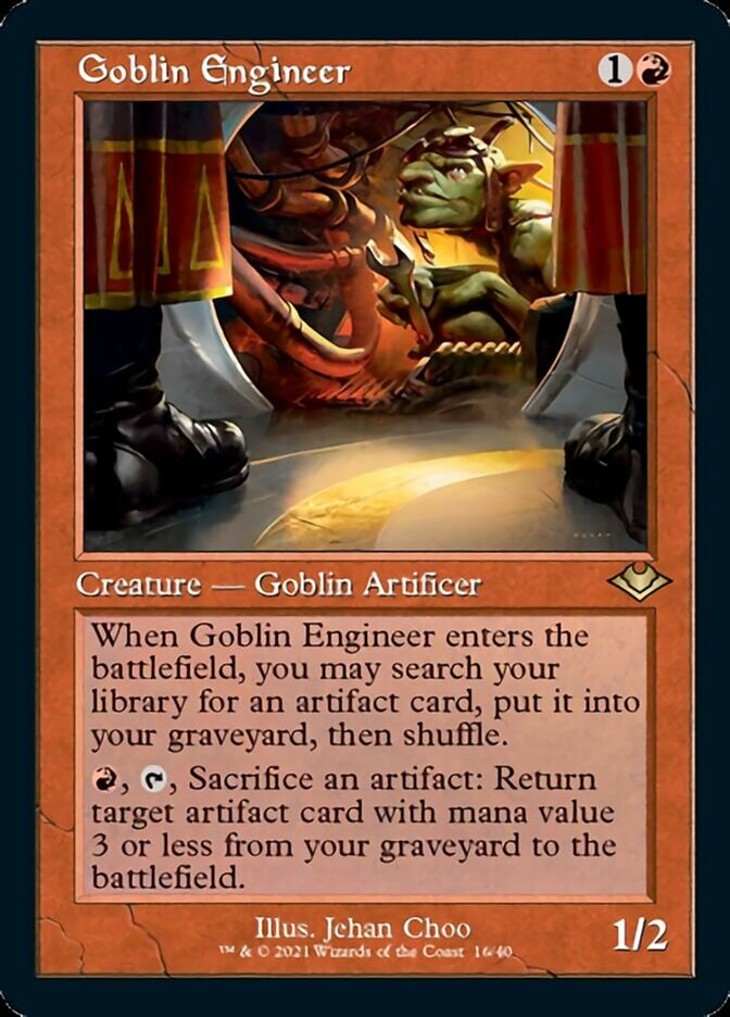 Goblin Engineer (Retro Foil Etched) [Modern Horizons] | Card Merchant Takapuna