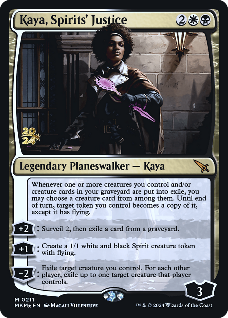 Kaya, Spirits' Justice [Murders at Karlov Manor Prerelease Promos] | Card Merchant Takapuna