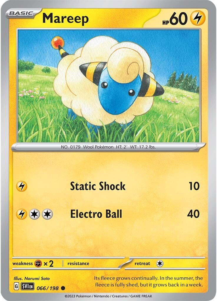 Mareep (066/198) [Scarlet & Violet: Base Set] | Card Merchant Takapuna