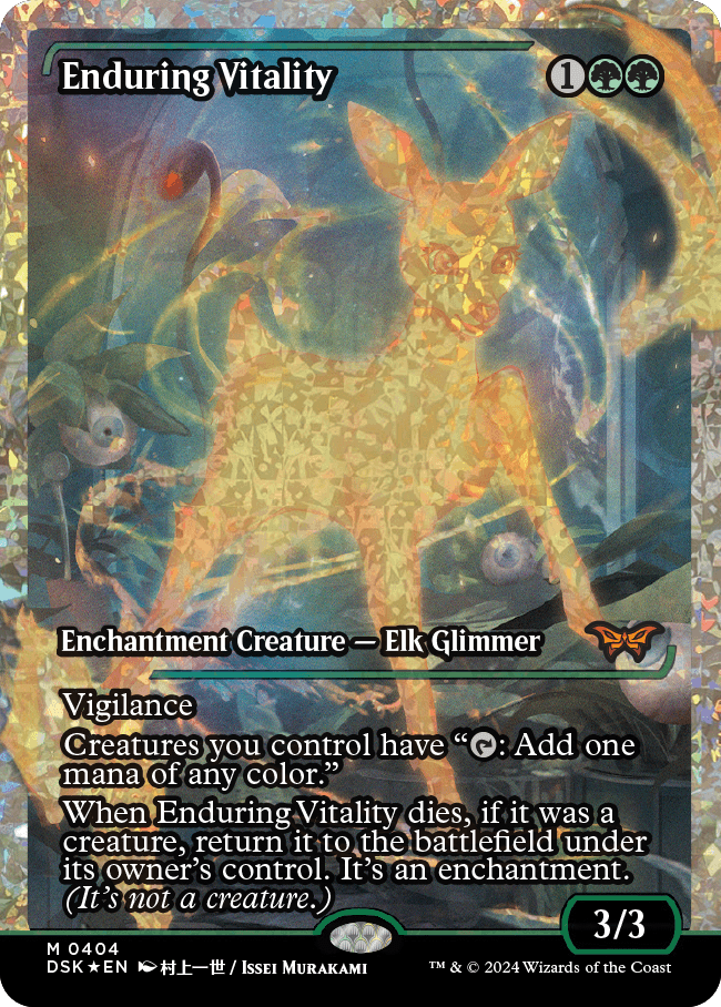 Enduring Vitality (Japan Showcase Fracture Foil) [Duskmourn: House of Horror] | Card Merchant Takapuna