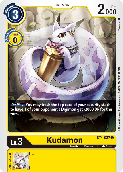 Kudamon [BT4-037] [Great Legend] | Card Merchant Takapuna