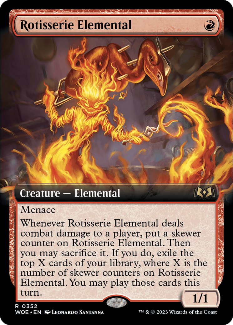 Rotisserie Elemental (Extended Art) [Wilds of Eldraine] | Card Merchant Takapuna