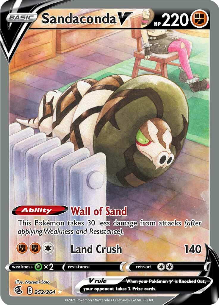 Sandaconda V (252/264) [Sword & Shield: Fusion Strike] | Card Merchant Takapuna