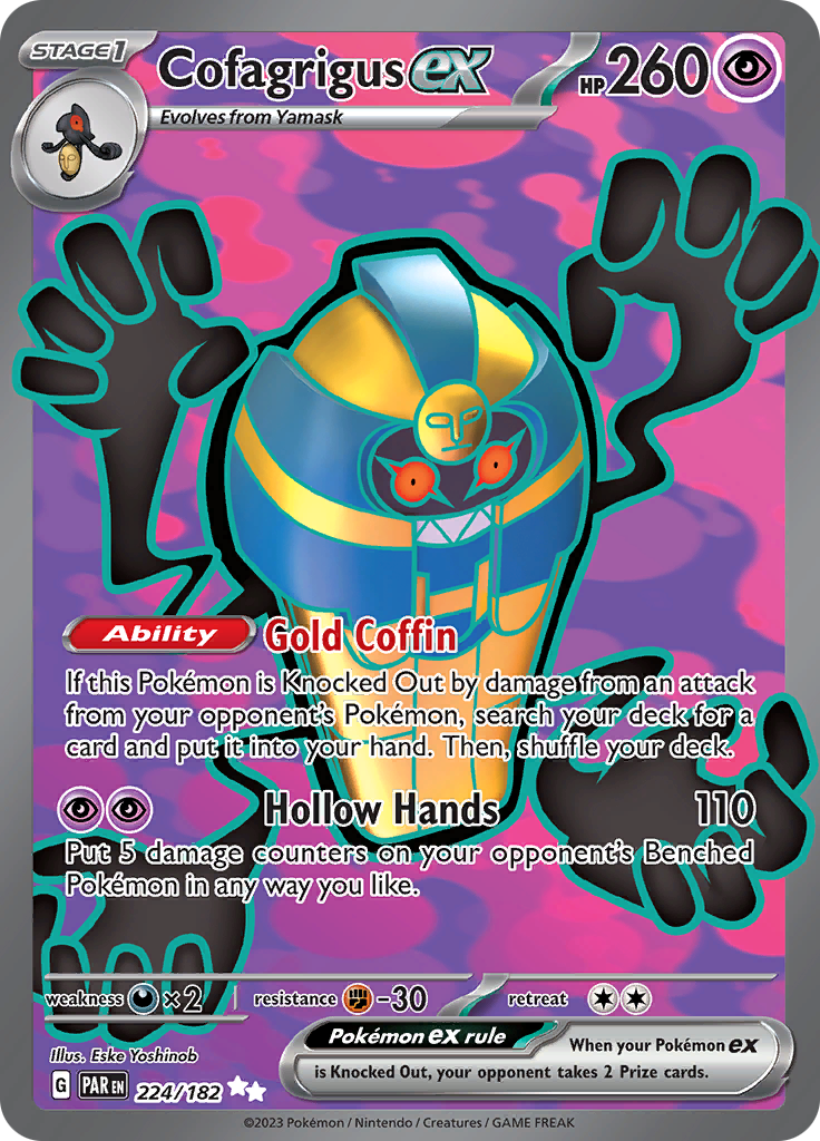 Cofagrigus ex (224/182) [Scarlet & Violet: Paradox Rift] | Card Merchant Takapuna