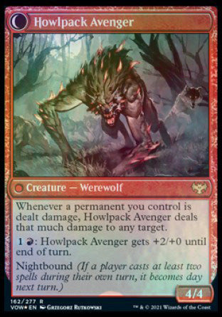 Ill-Tempered Loner // Howlpack Avenger [Innistrad: Crimson Vow Prerelease Promos] | Card Merchant Takapuna