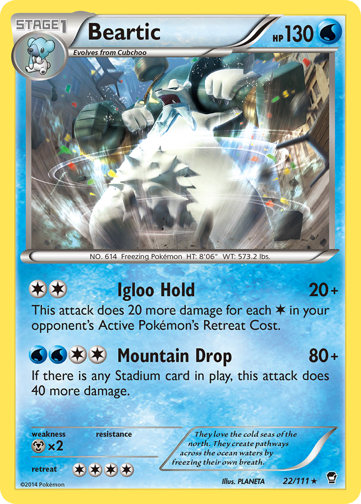 Beartic (22/111) [XY: Furious Fists] | Card Merchant Takapuna