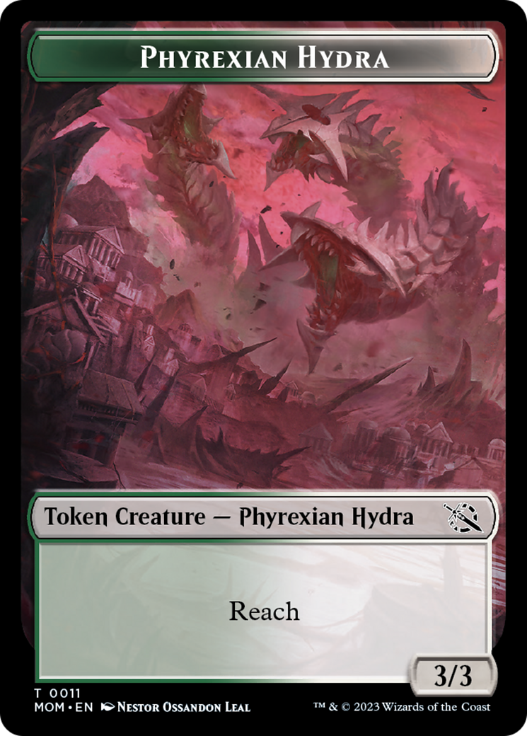 Monk // Phyrexian Hydra (11) Double-Sided Token [March of the Machine Tokens] | Card Merchant Takapuna