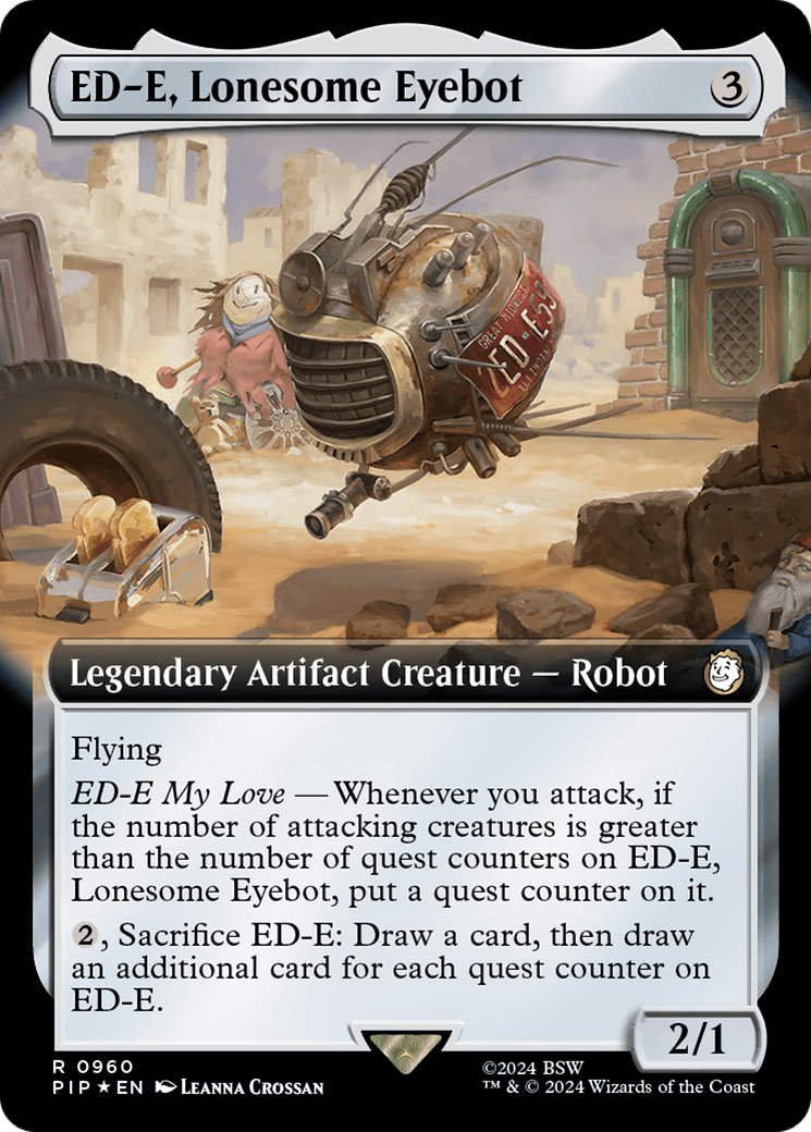 ED-E, Lonesome Eyebot (Extended Art) (Surge Foil) [Fallout] | Card Merchant Takapuna