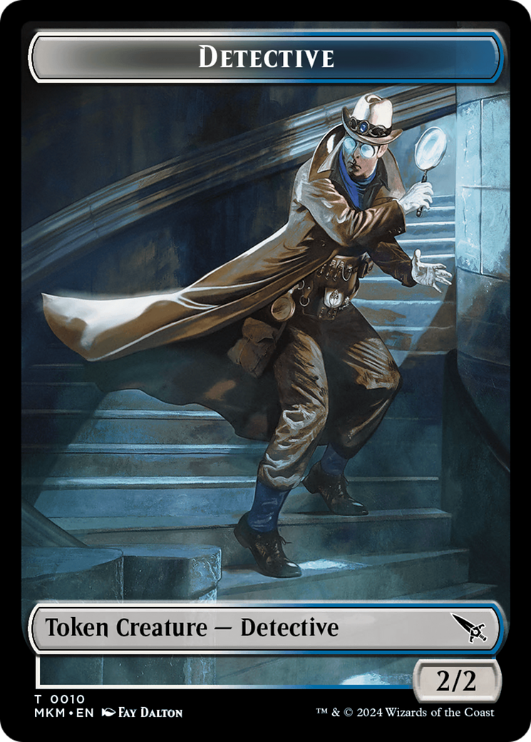 Detective // Voja Fenstalker Double-Sided Token [Murders at Karlov Manor Tokens] | Card Merchant Takapuna