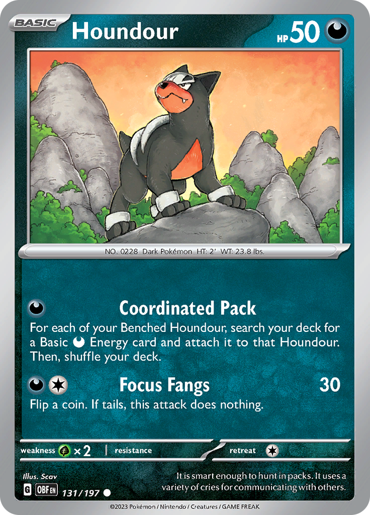 Houndour (131/197) [Scarlet & Violet: Obsidian Flames] | Card Merchant Takapuna