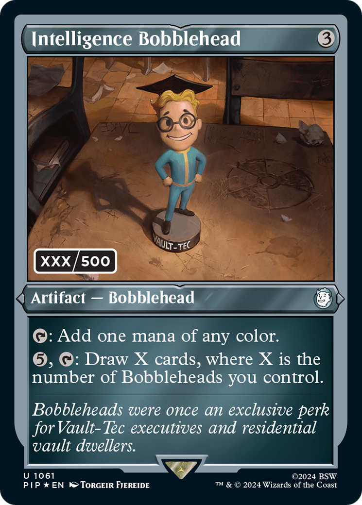 Intelligence Bobblehead (Serialized) [Fallout] | Card Merchant Takapuna