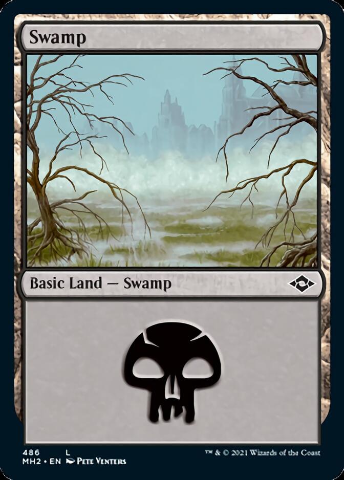 Swamp (486) (Foil Etched) [Modern Horizons 2] | Card Merchant Takapuna