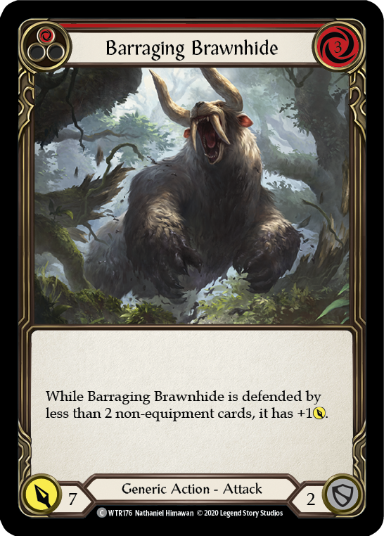 Barraging Brawnhide (Red) [U-WTR176] (Welcome to Rathe Unlimited)  Unlimited Normal | Card Merchant Takapuna