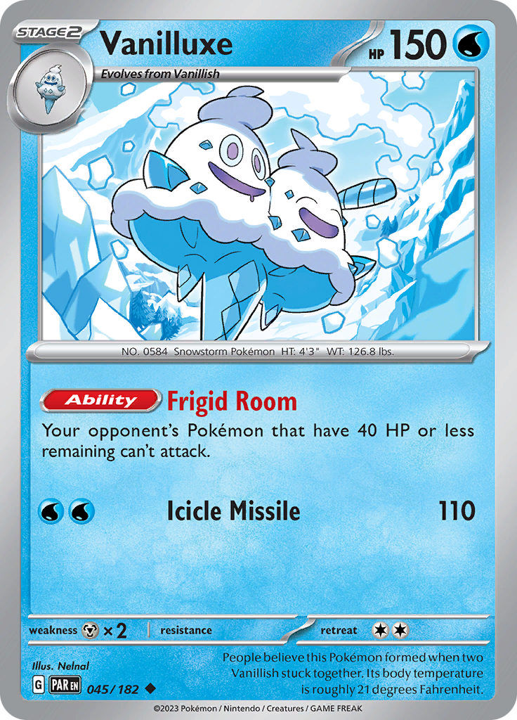 Vanilluxe (045/182) [Scarlet & Violet: Paradox Rift] | Card Merchant Takapuna